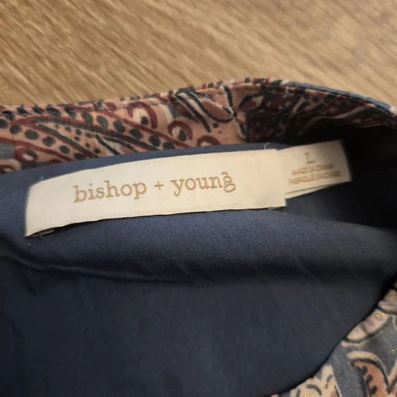 bishop + young Blue and Pink Paisley Blouse - Picture 6 of 7